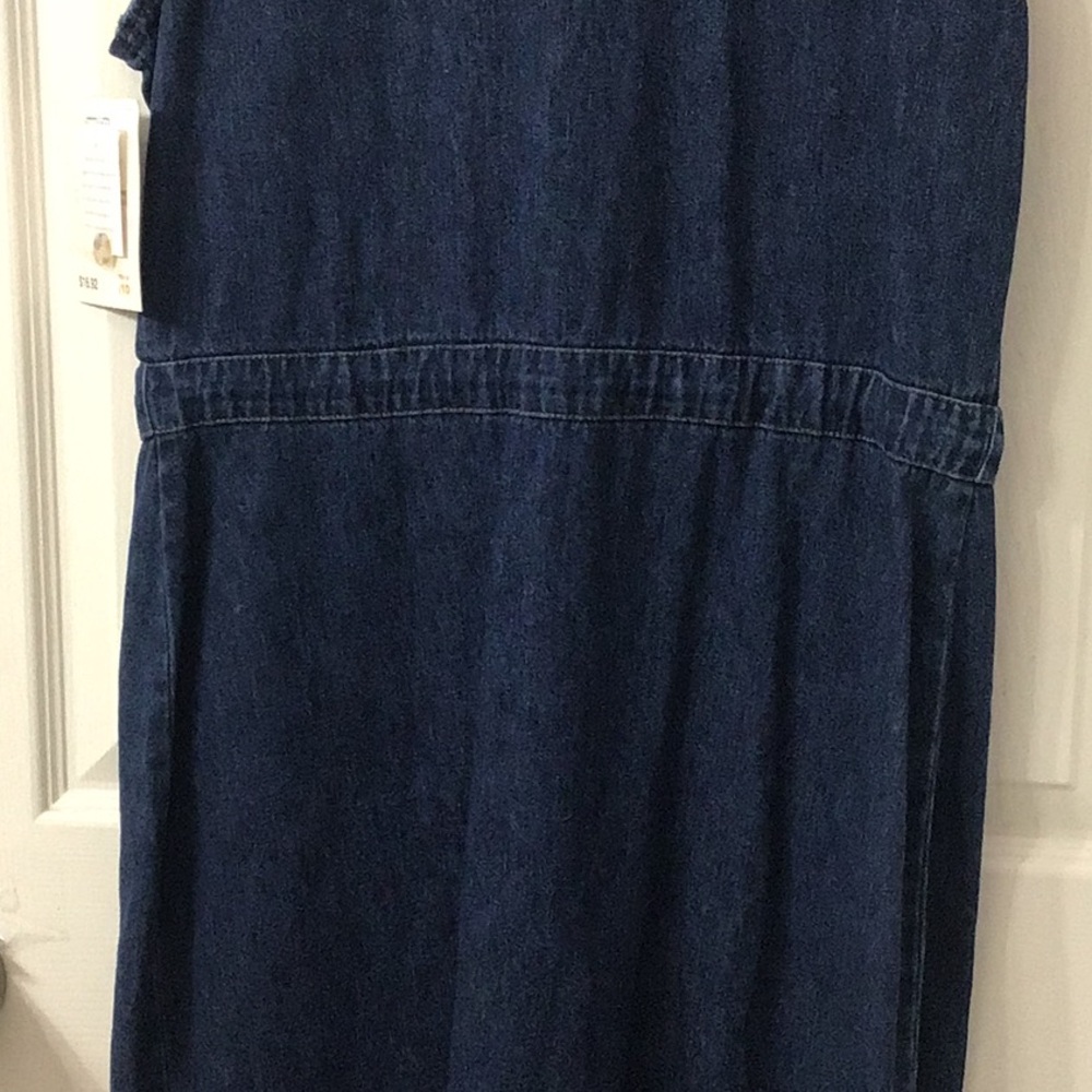 NWT Vintage Faded Glory Sz M 8/10 Front Button Down Sheath Jean Maxi Dress. - Picture 4 of 8